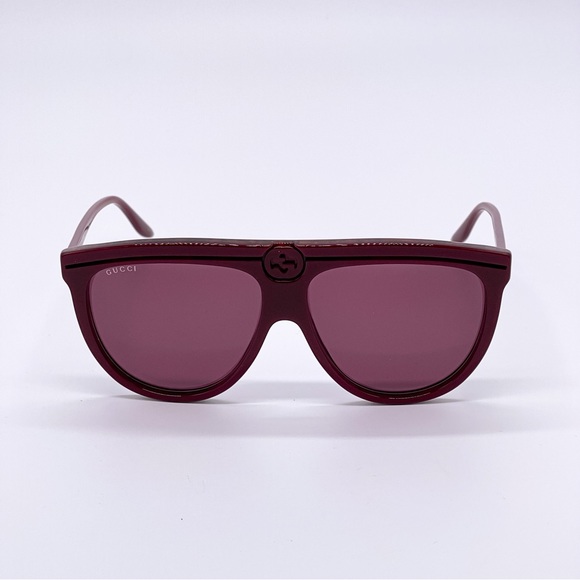 NEW GUCCI UNISEX BURGUNDY SUNGLASSES - Picture 4 of 9
